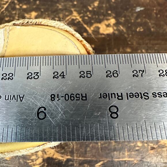 Jimmy Choo Beige Patent Leather Wedge Sandals US Size W10 - Picture 13 of 15